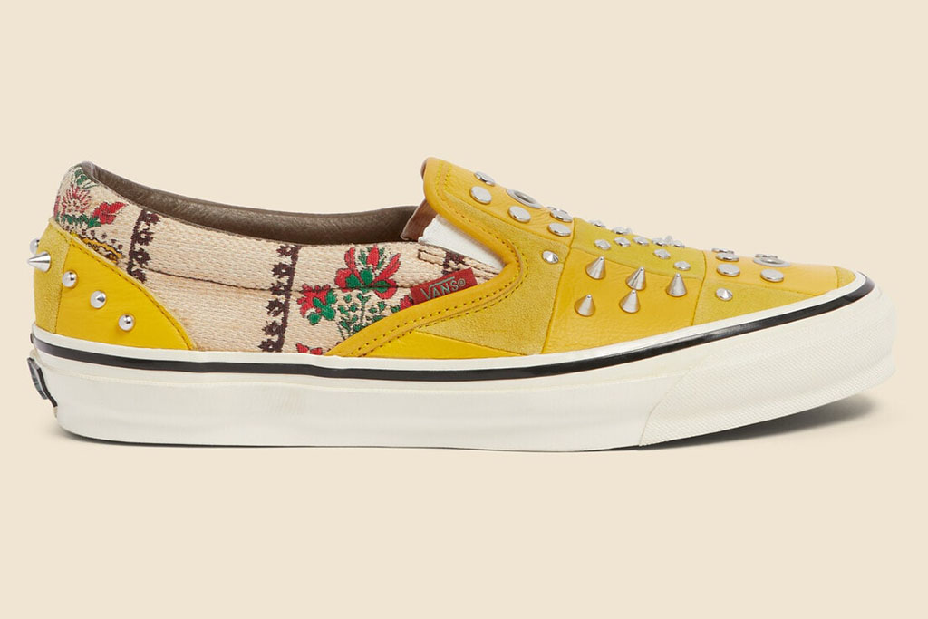 Gucci, Vans, collaborations, capsule collection, sneakers, flat sneakers, unisex sneakers, leather sneakers, rubber sneakers, suede sneakers, patchwork sneakers, floral sneakers, studded sneakers, slip-on sneakers, yellow sneakers