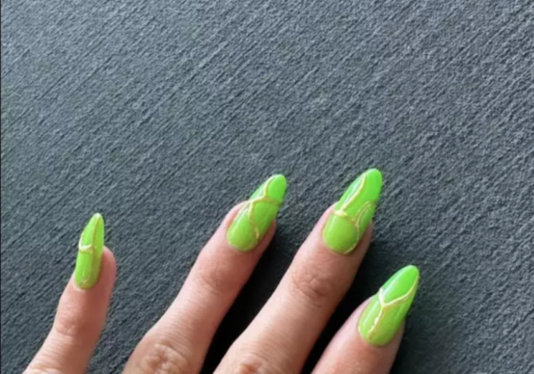 How to Get Hailey Bieber’s Neon Glow-in-the-Dark Nails